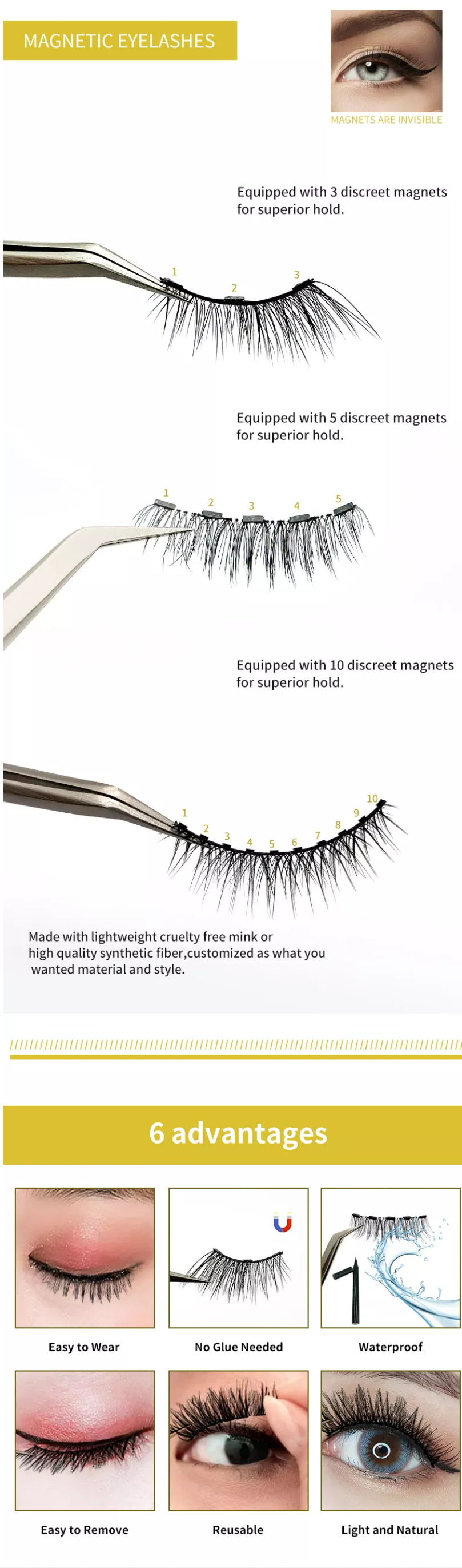 SARA Magnetic lashes-MG50001 (https://shop.saralashes.com/)  Pic.1