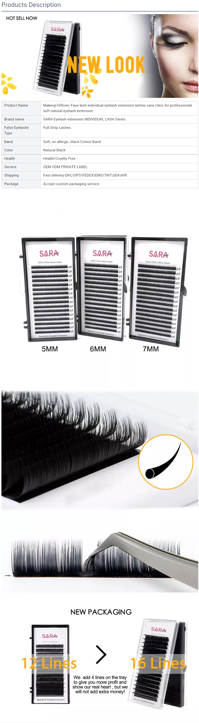 SARA Extension lashes-ELR (https://shop.saralashes.com/)  Pic.1